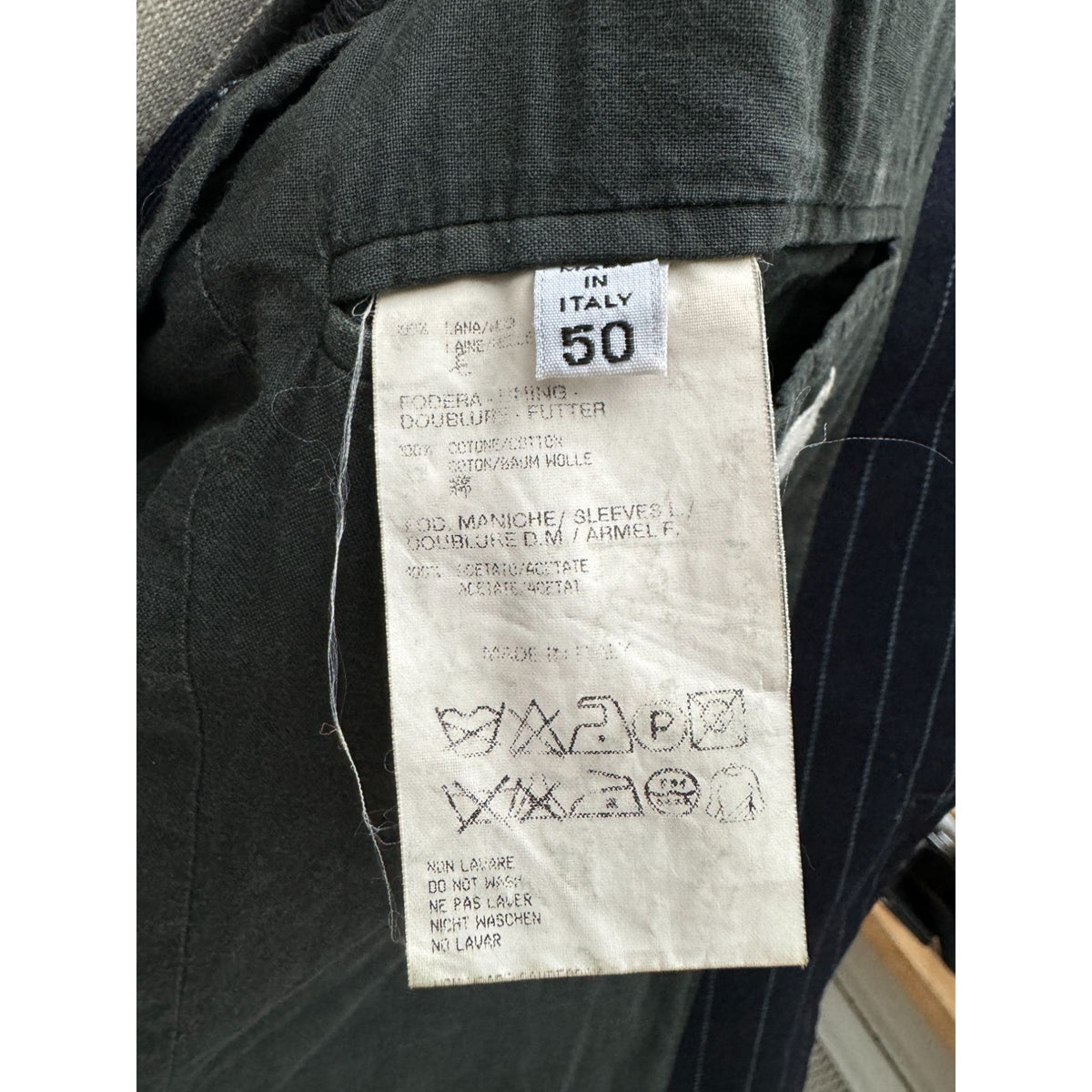 FW2001 Line 10 Navy Pinstripe Hybrid Blazer Jacket