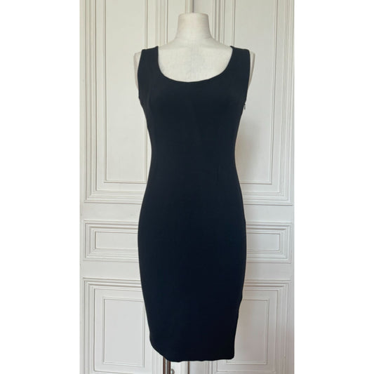 1990s Black Stretch Dress 