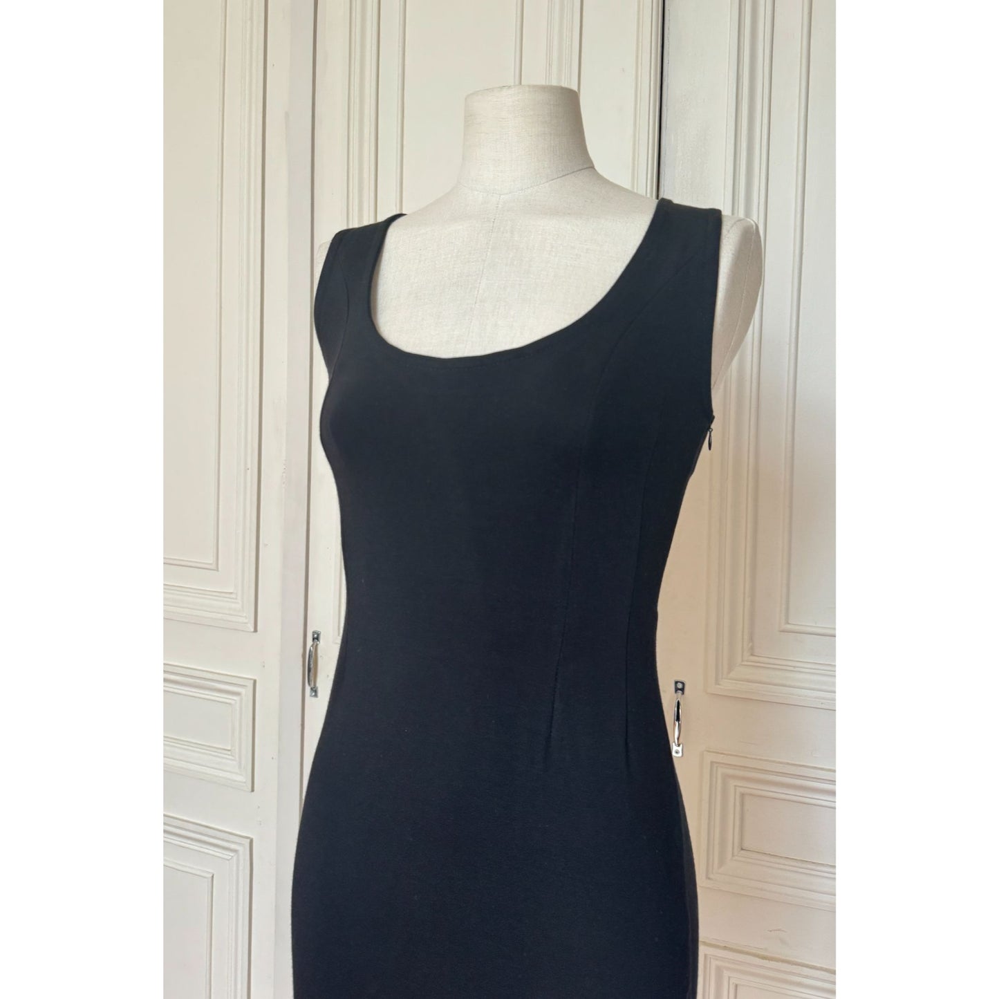 1990s Black Stretch Dress 