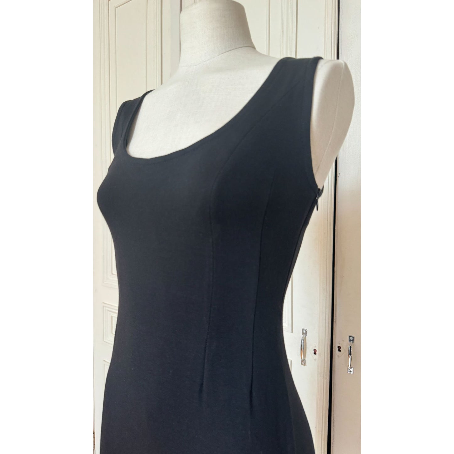 1990s Black Stretch Dress 