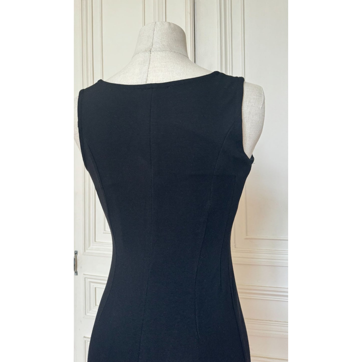 1990s Black Stretch Dress 