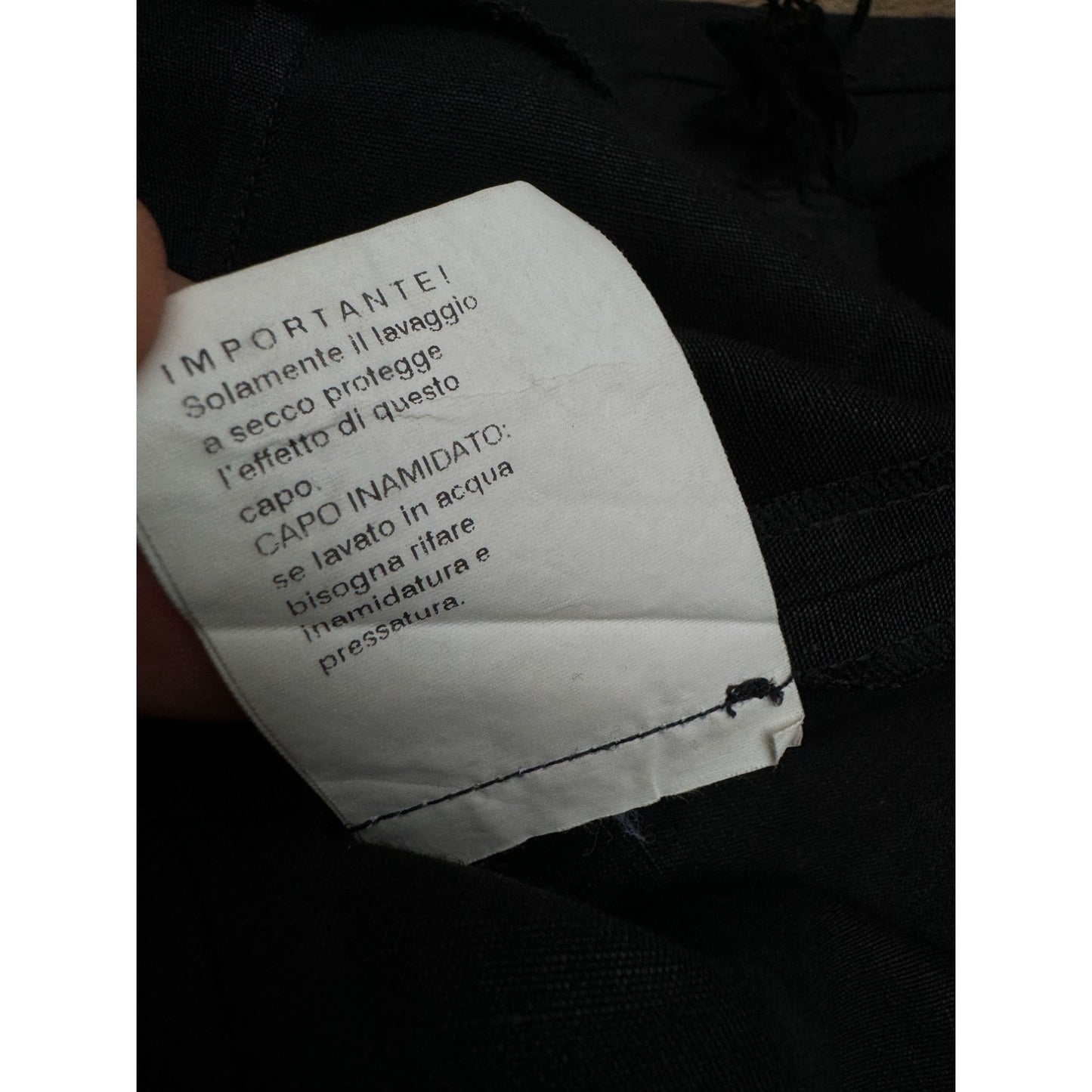 Spring/Summer 2000  Black Linen Fringed Trousers