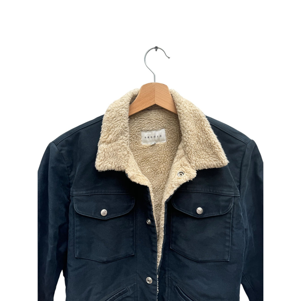 Navy Shearling Jacket