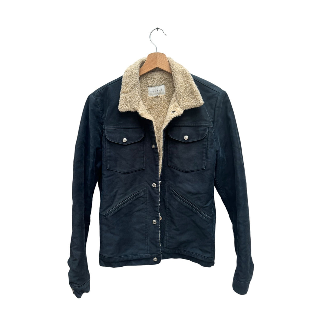 Navy Shearling Jacket