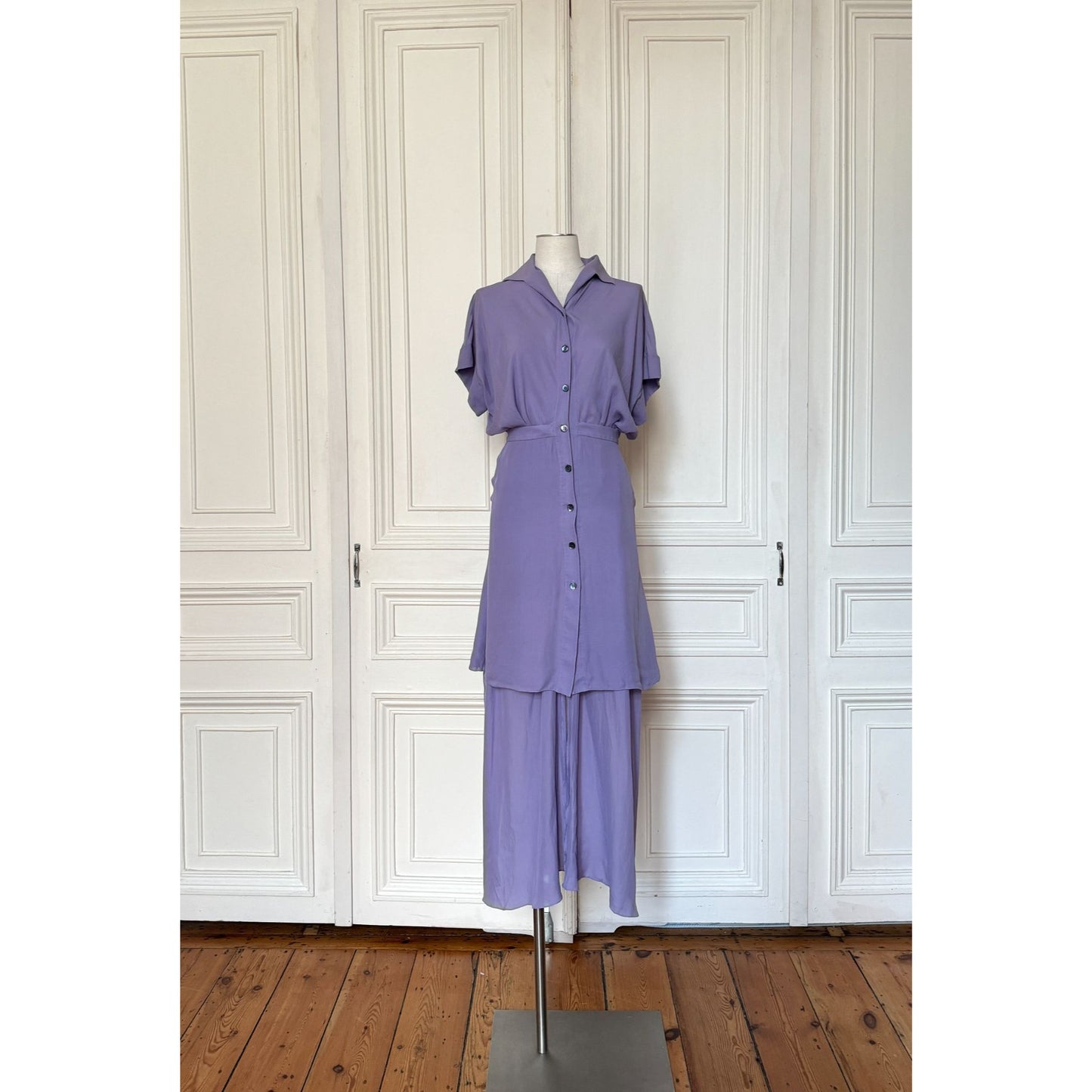 SS 2008 Lilac Silk Layered Dress  