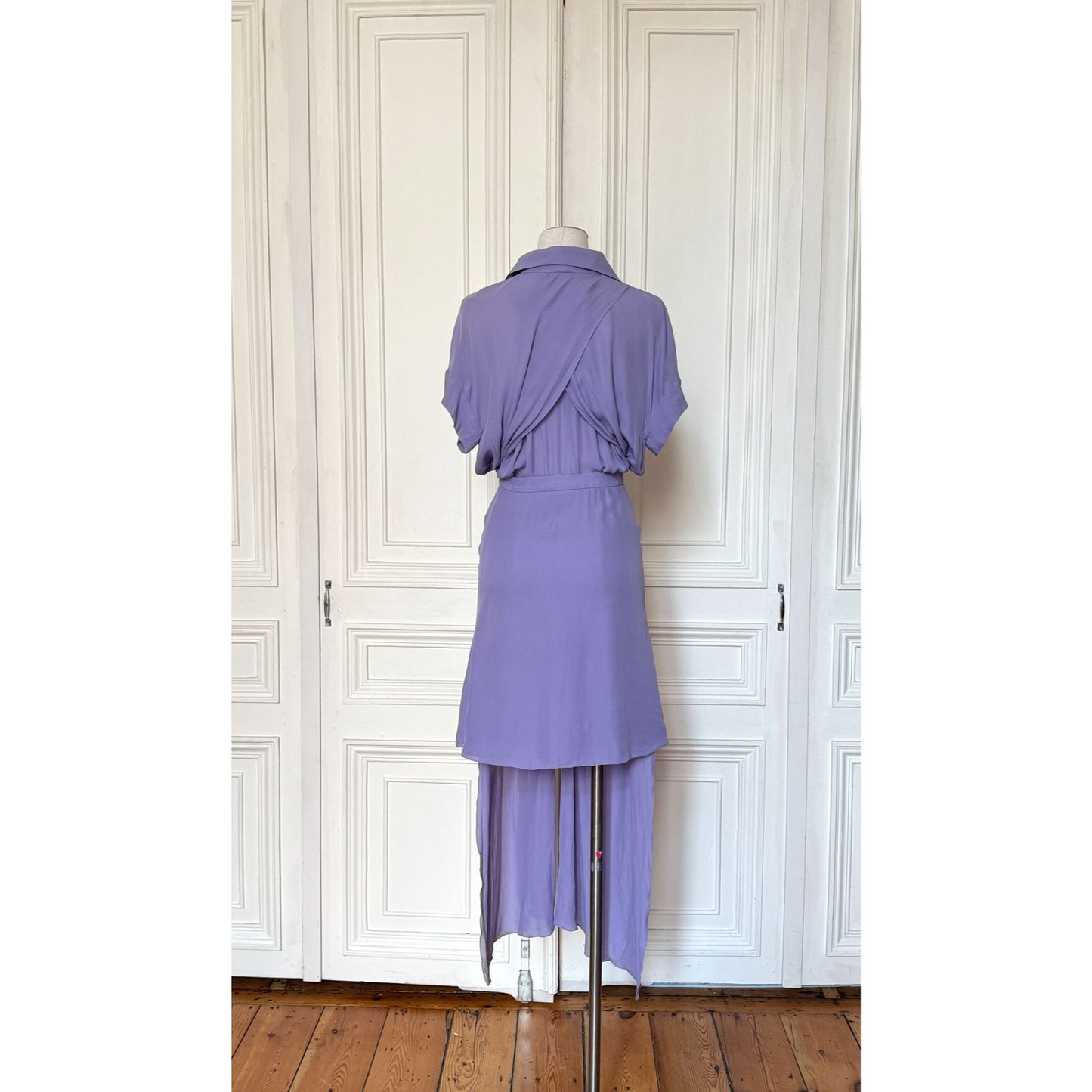 SS 2008 Lilac Silk Layered Dress  