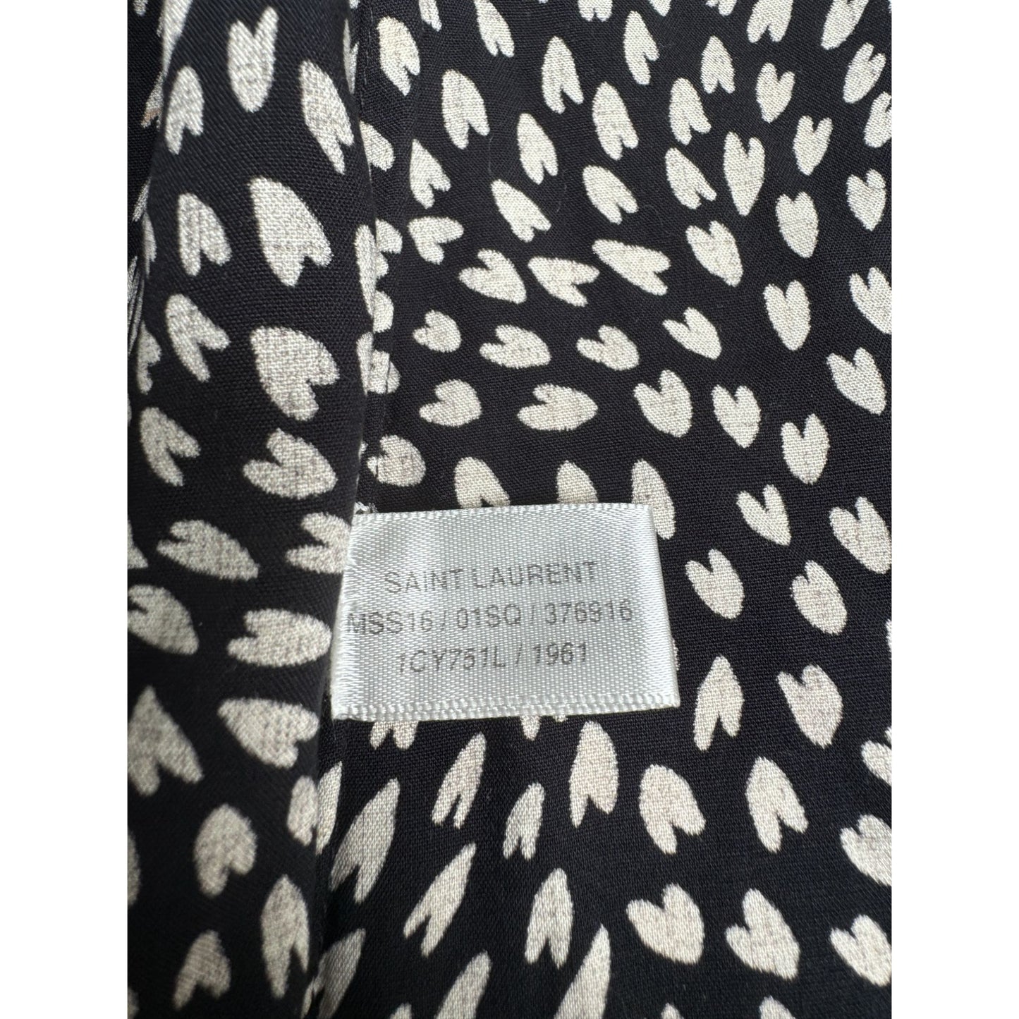 Black Heart Print Shirt Dress SS 2016 Sample