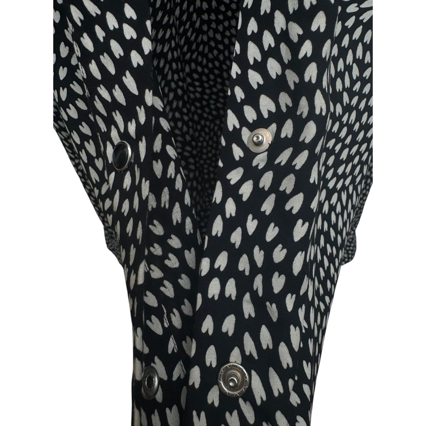 Black Heart Print Shirt Dress SS 2016 Sample