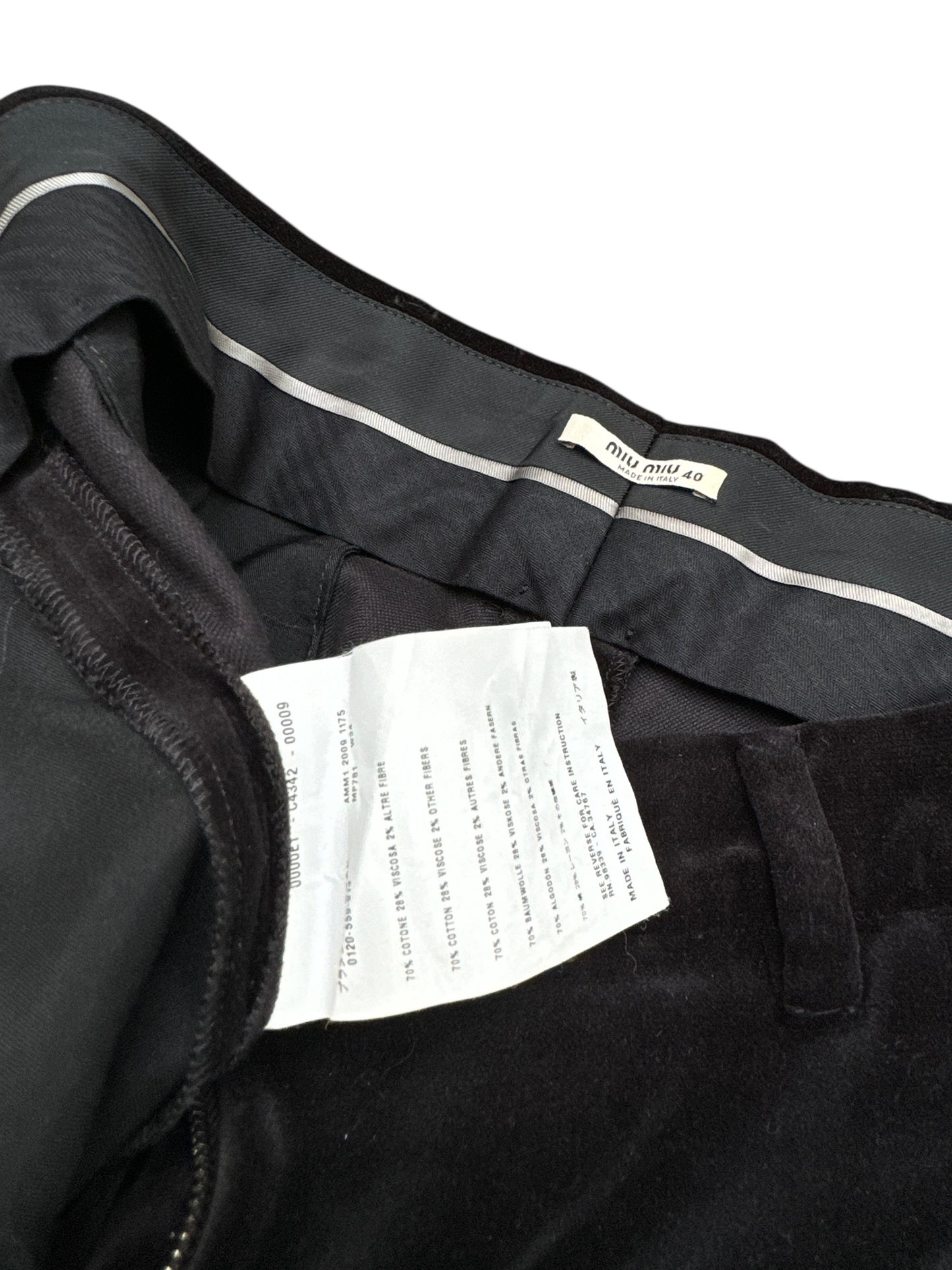 Black Corduroy Velvet Pants