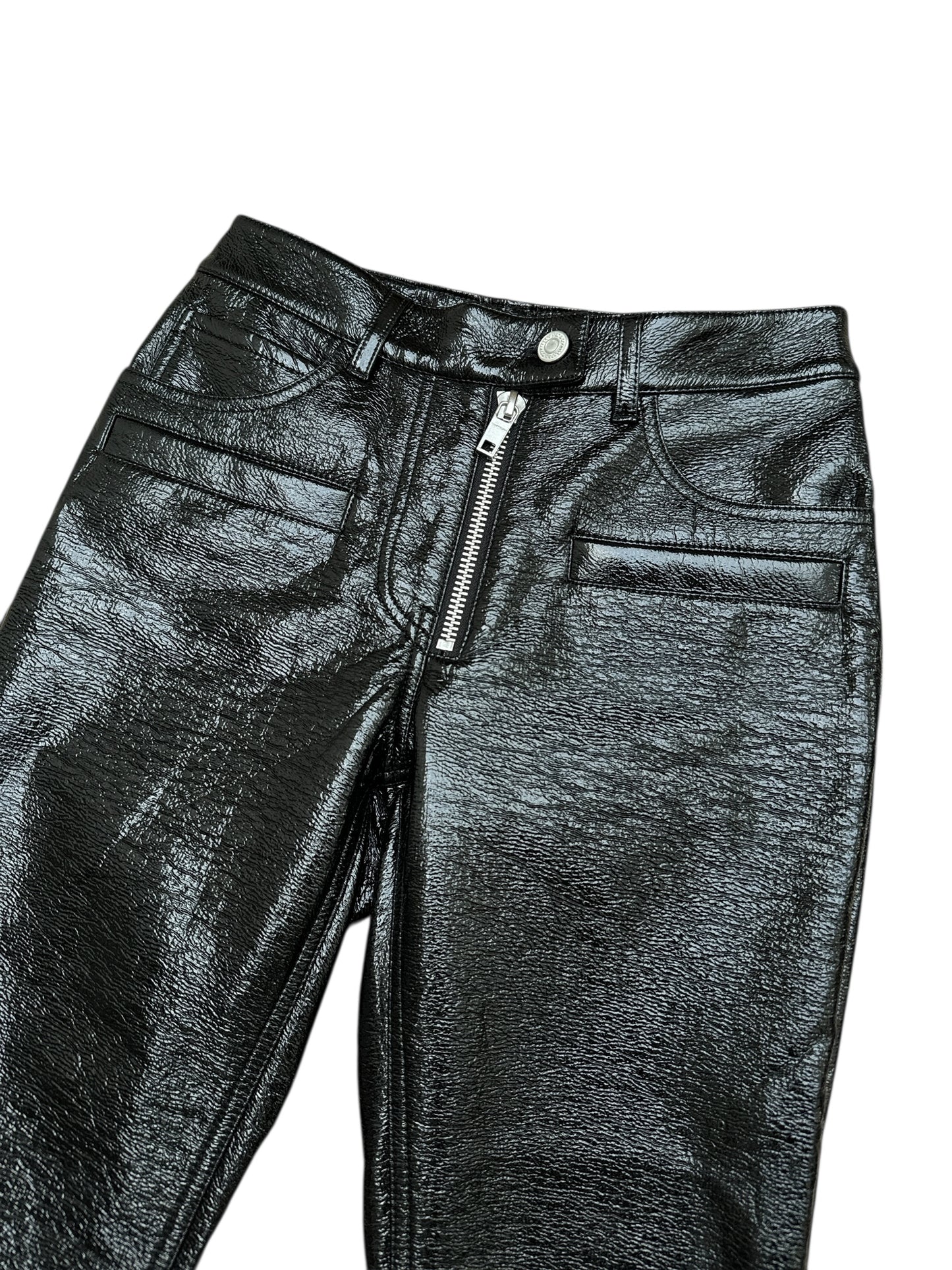 Black Vinyl Pants