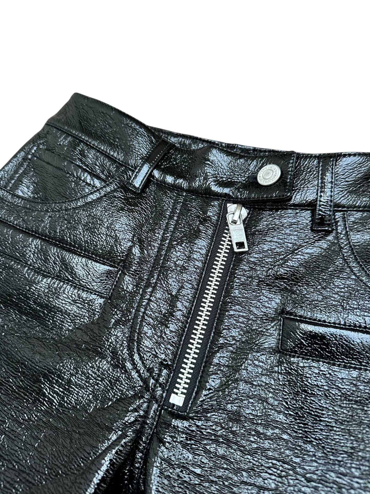 Black Vinyl Pants