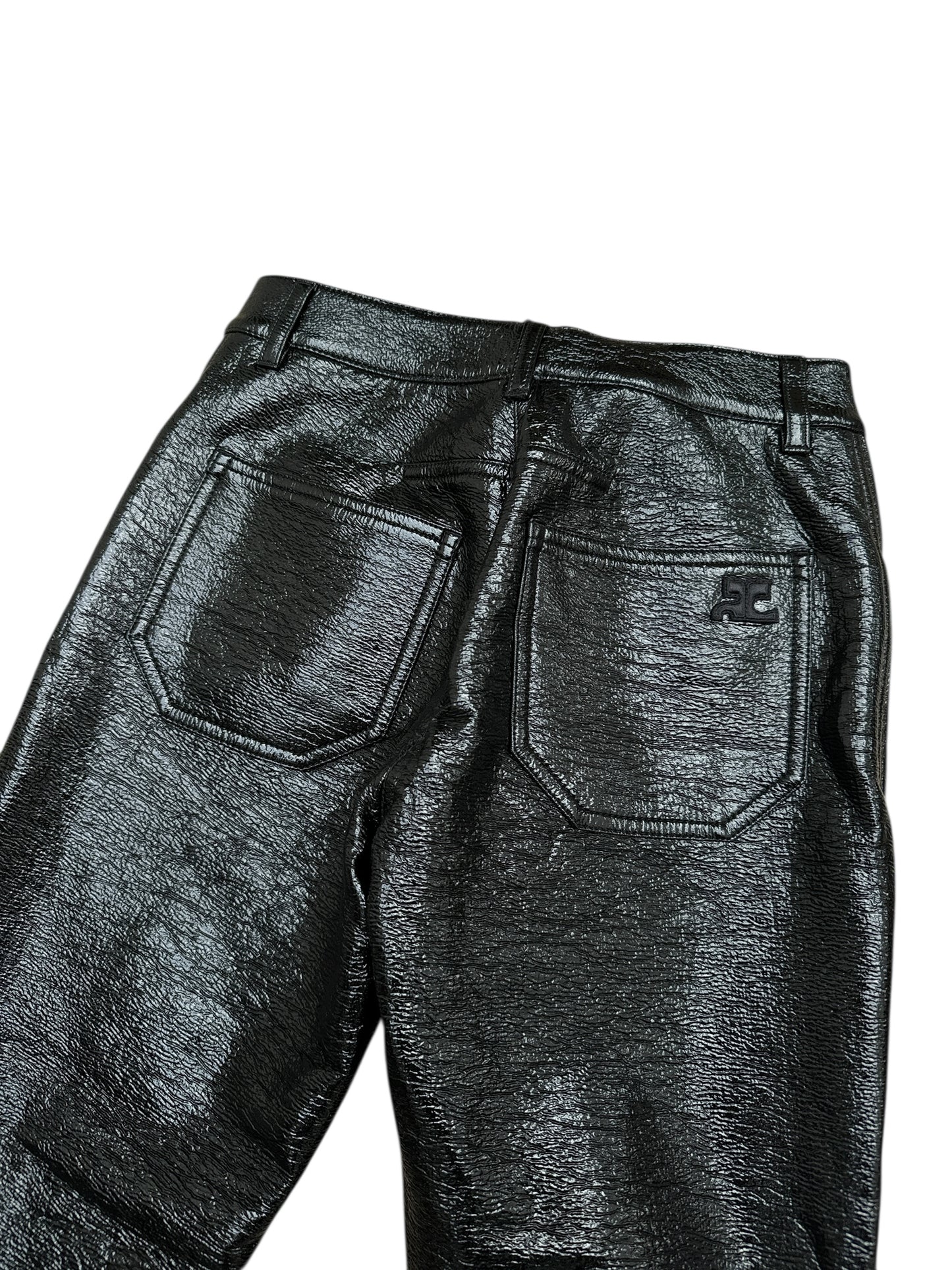 Black Vinyl Pants