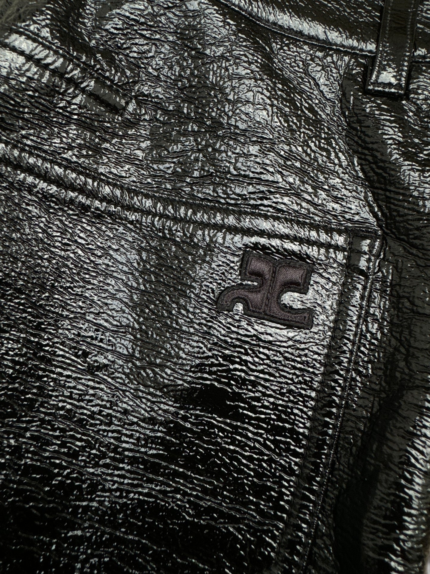 Black Vinyl Pants