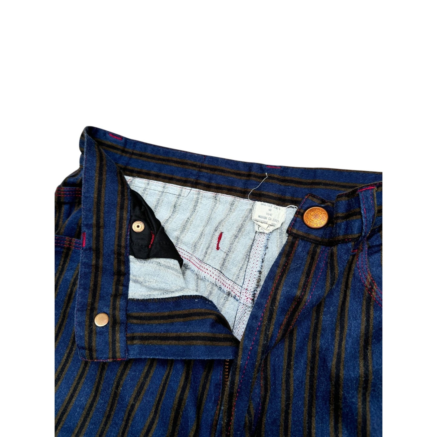 Vintage Blue Striped Trousers