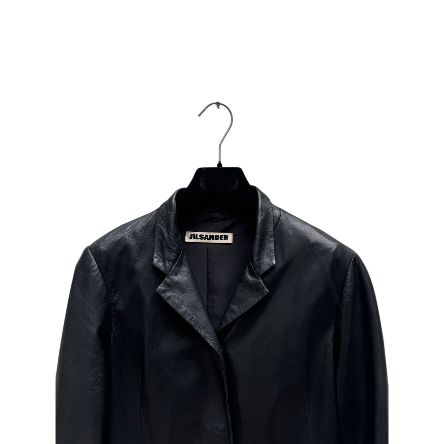 Black Leather Blazer Jacket