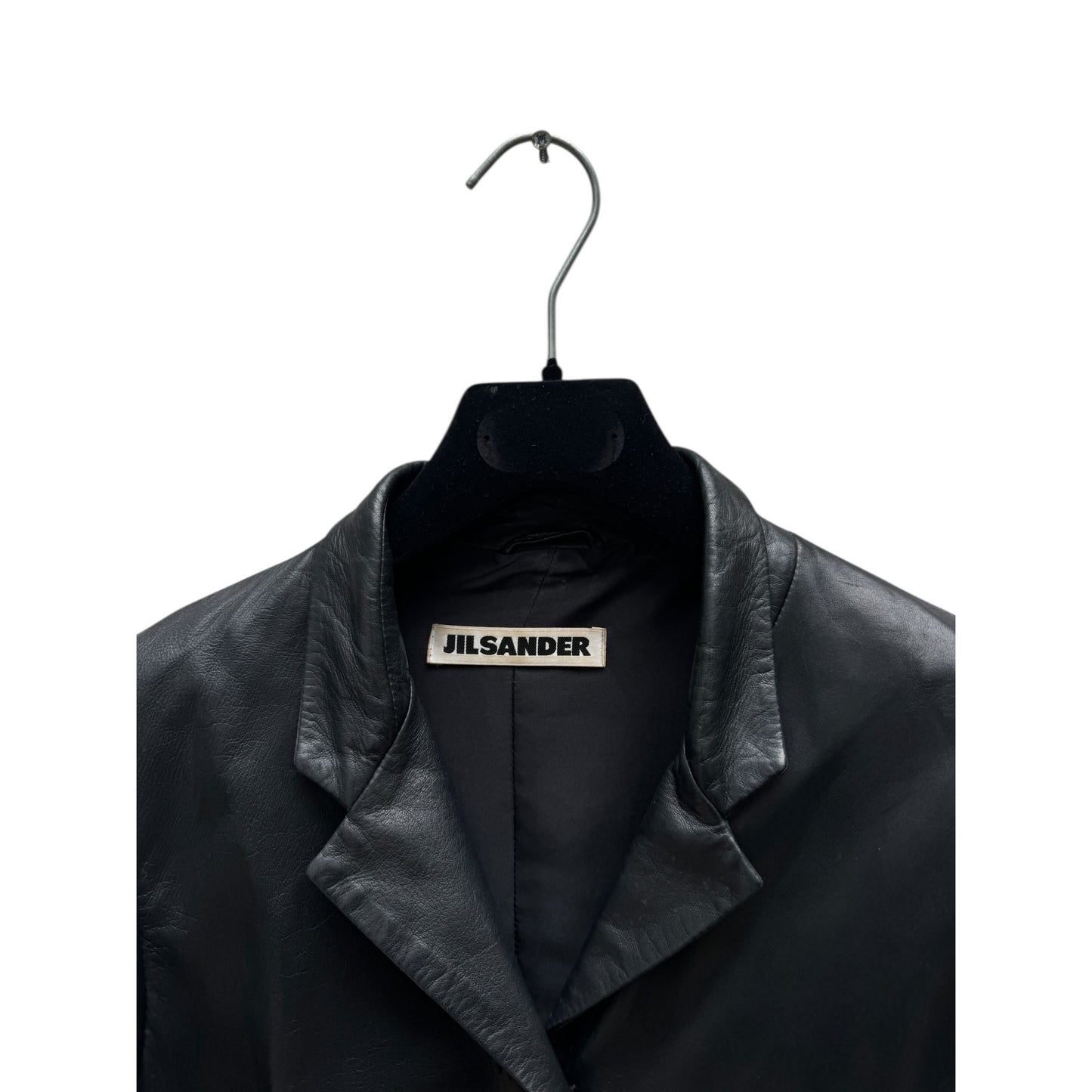 Black Leather Blazer Jacket