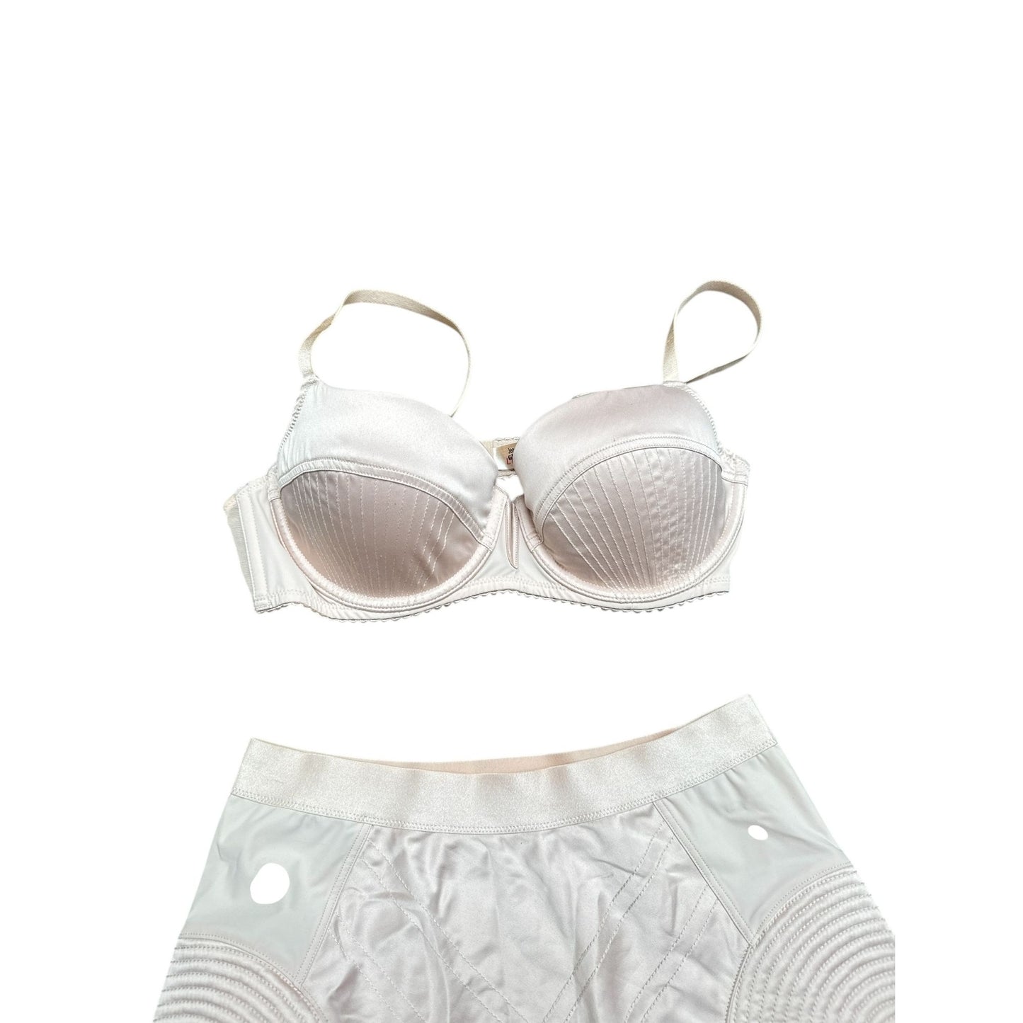 Nude Vintage-Inspired Lingerie Set