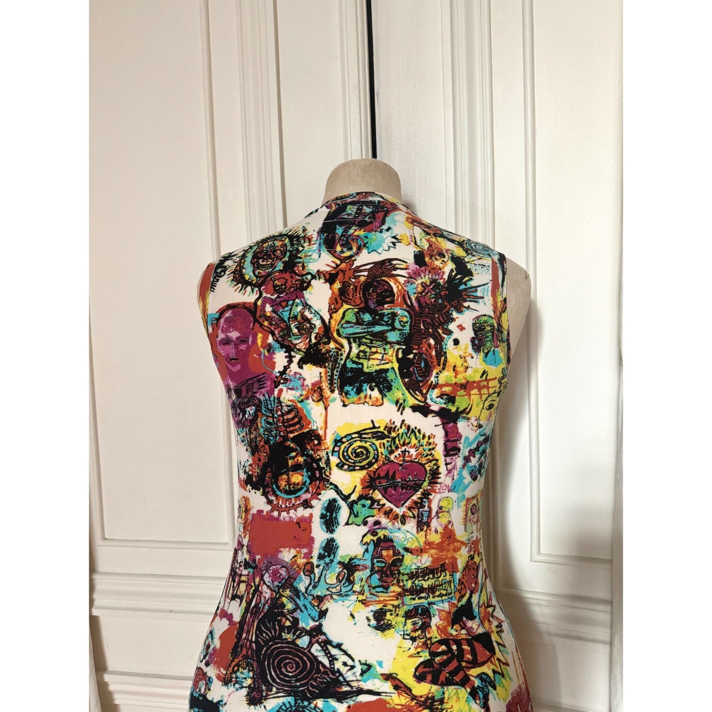 1990s Basquiat Mesh Maxi Dress