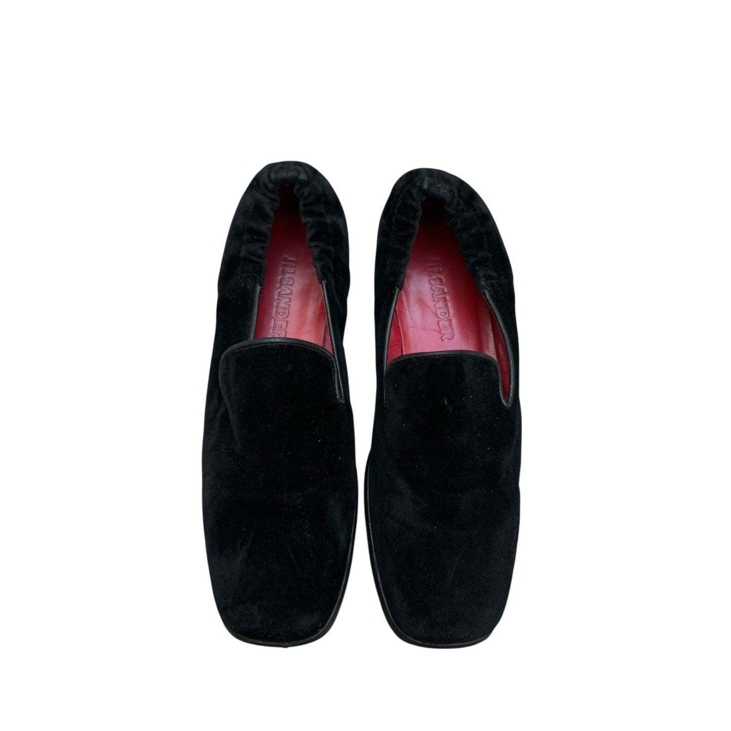 Black Suede Square-Toe Loafers