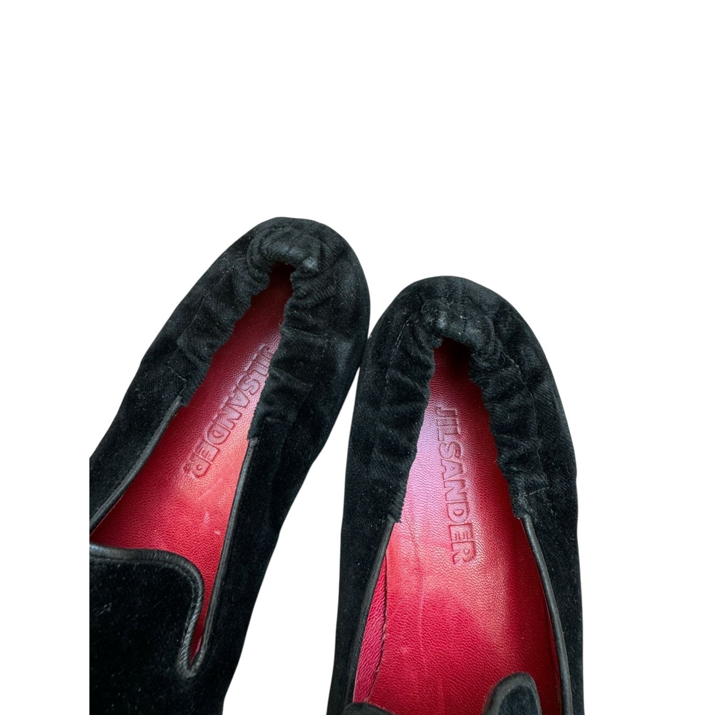 Black Suede Square-Toe Loafers
