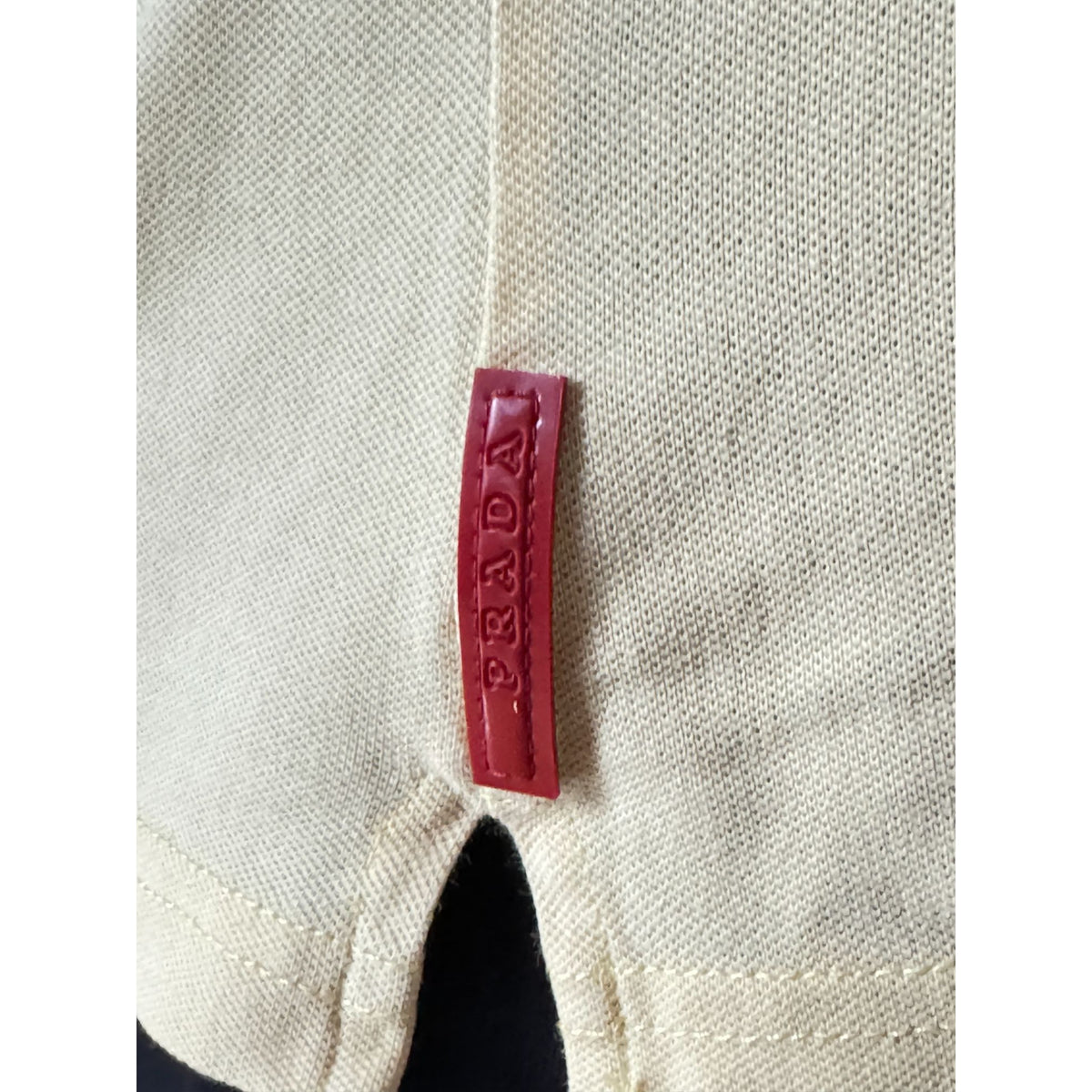 Yellow Cotton Piqué Sleeveless Polo Top