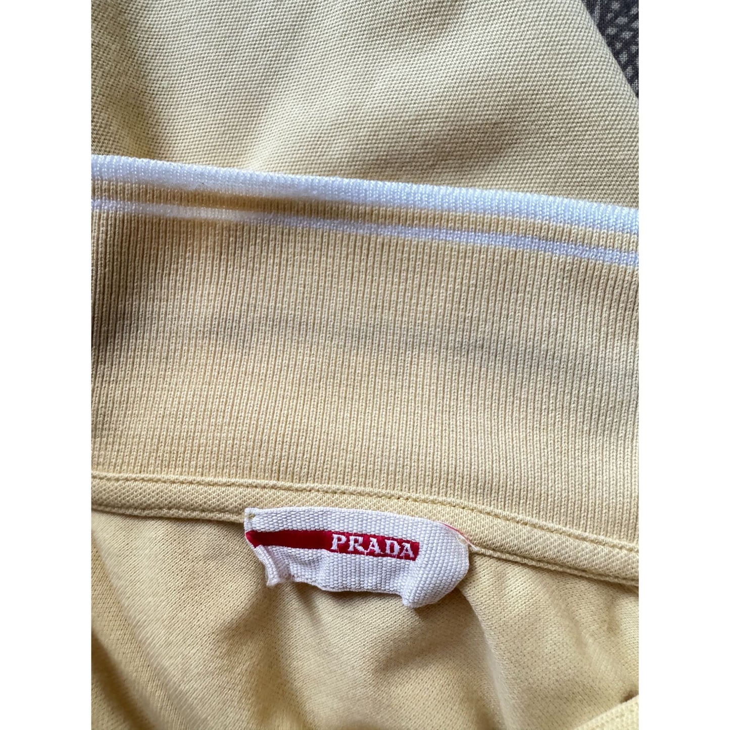 Yellow Cotton Piqué Sleeveless Polo Top
