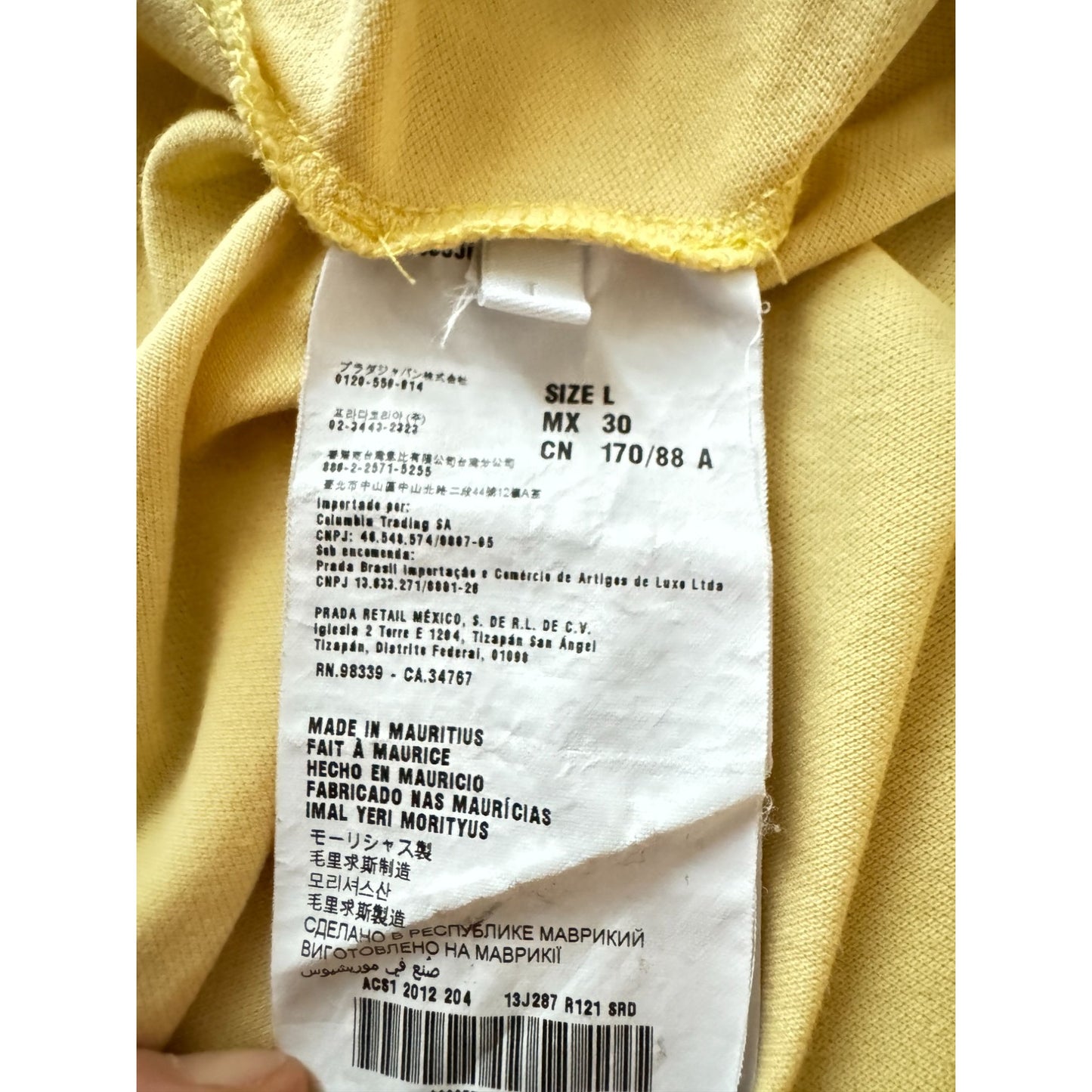 Yellow Cotton Piqué Sleeveless Polo Top