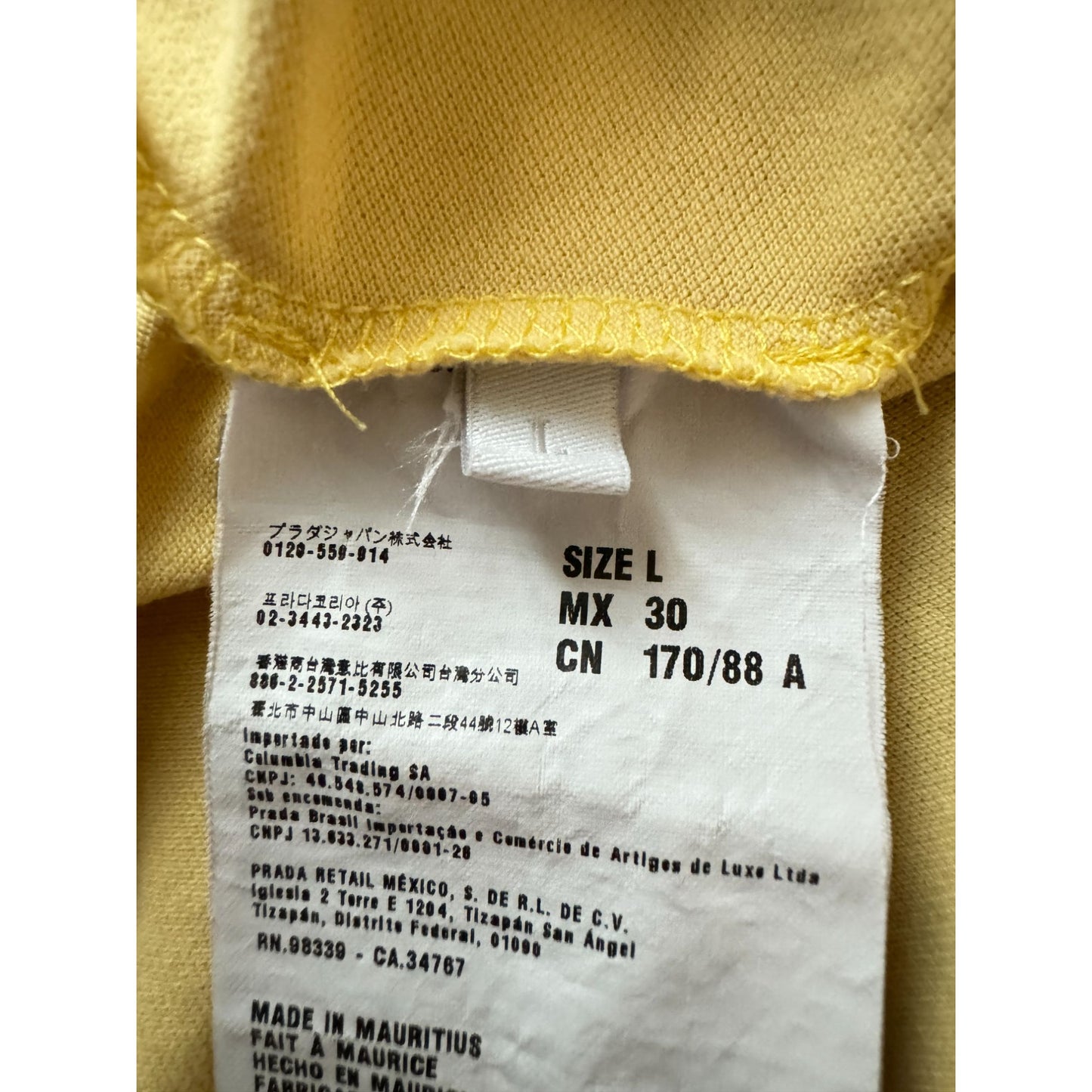 Yellow Cotton Piqué Sleeveless Polo Top
