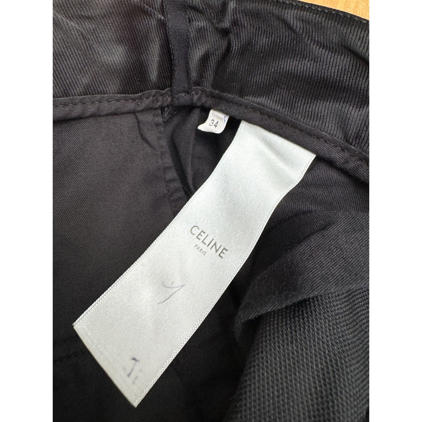 Black Wool High-Waist Trousers 