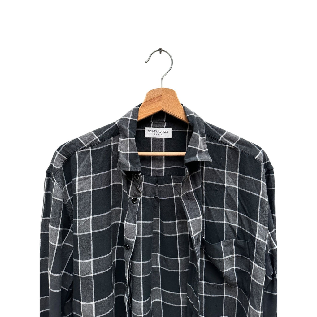 Navy Grey Checkered Shirt