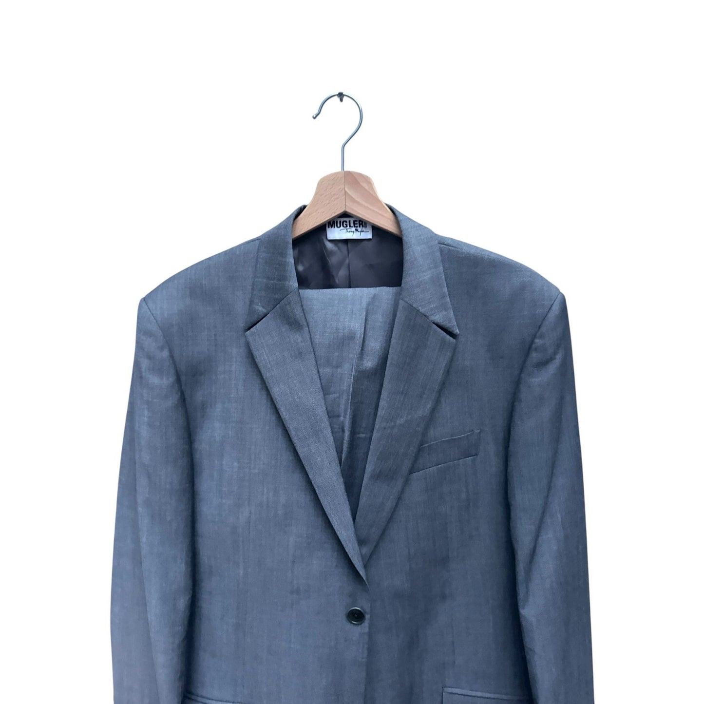 1990s Grey Wool Blazer Suit 