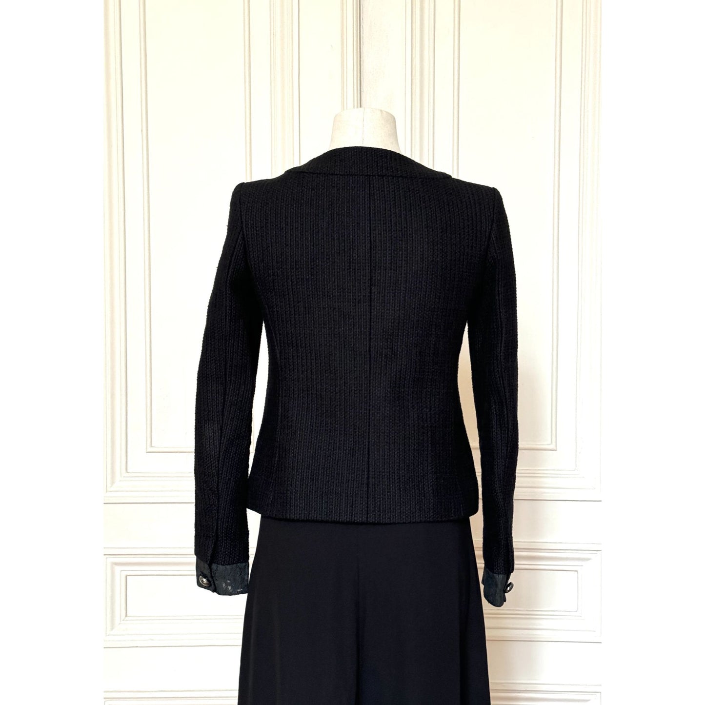 Spring 2015 Black Tweed and Lace Jacket