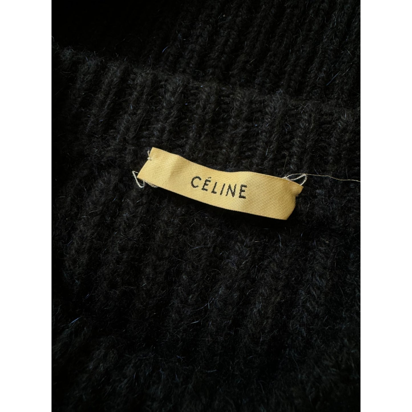 Phoebe Philo Navy Cashmere Mohair Twisted Sweater