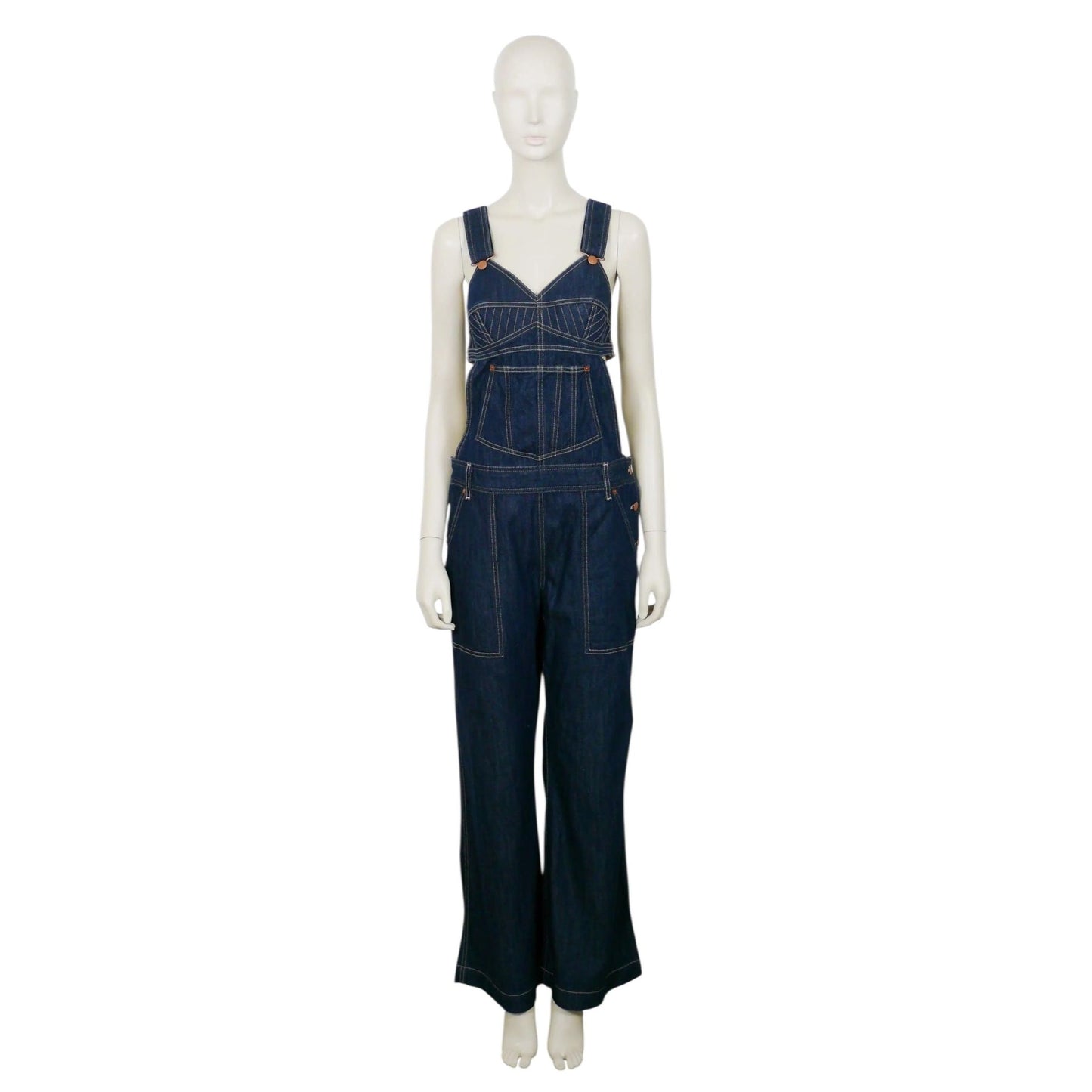 Iconic Raw Blue Denim Jumpsuit