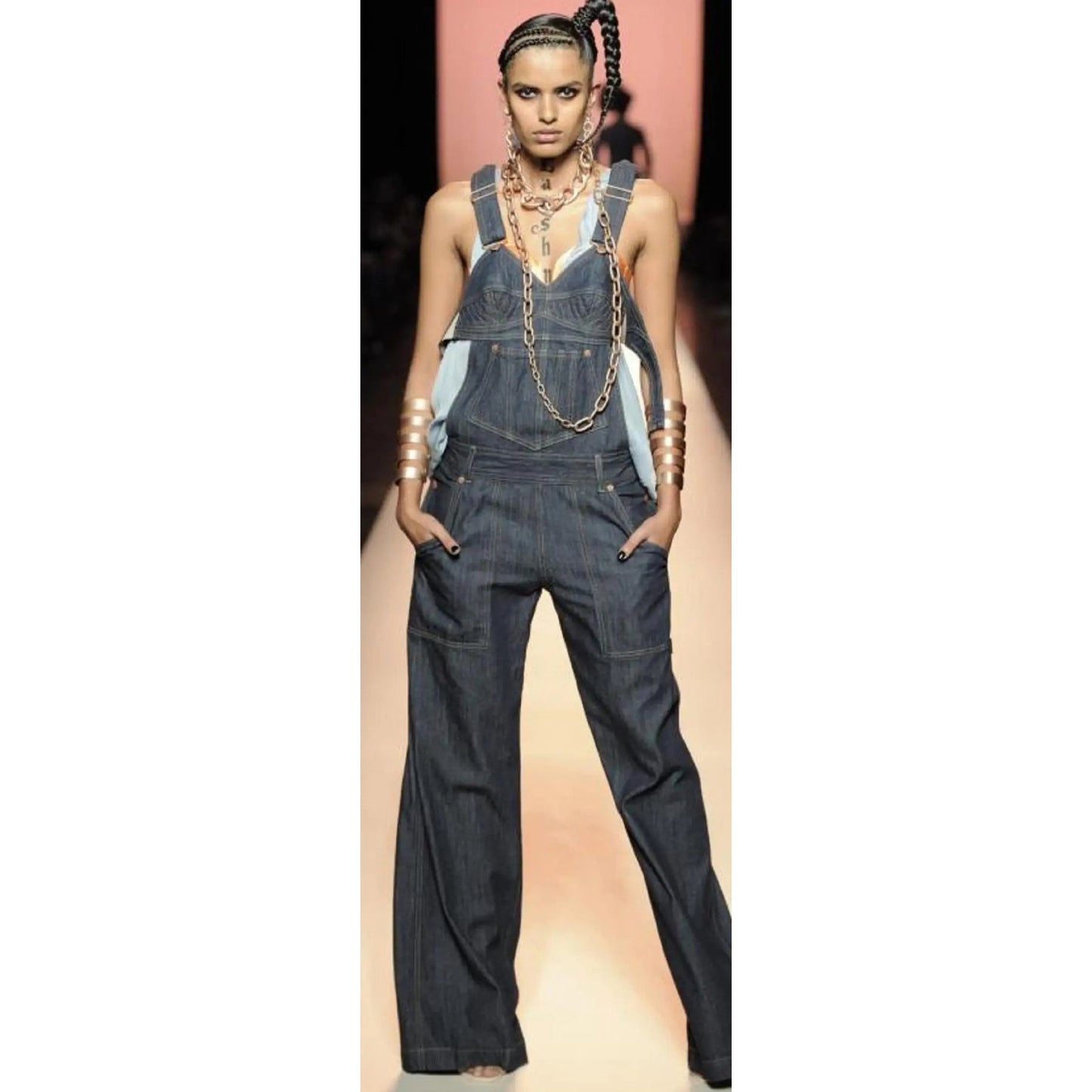Iconic Raw Blue Denim Jumpsuit