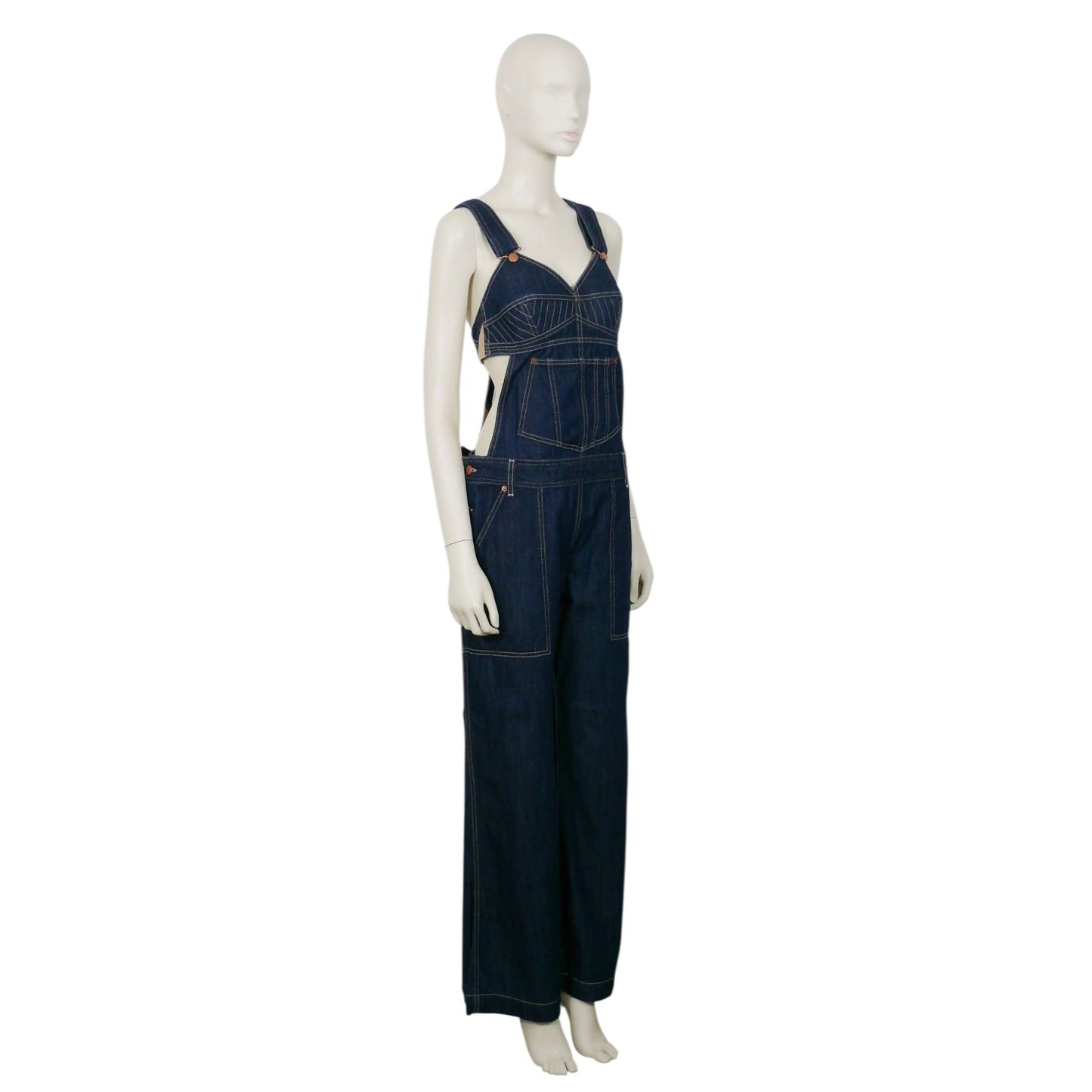 Iconic Raw Blue Denim Jumpsuit