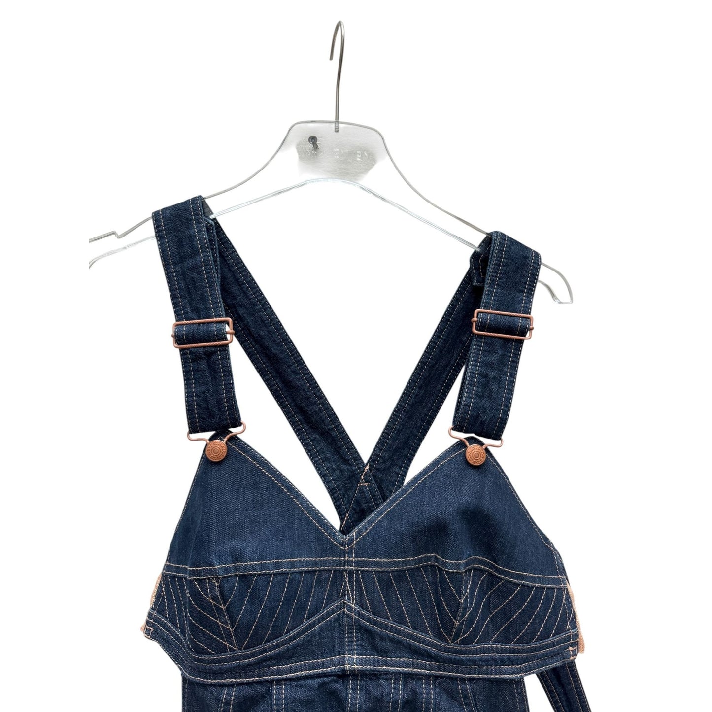 Iconic Raw Blue Denim Jumpsuit