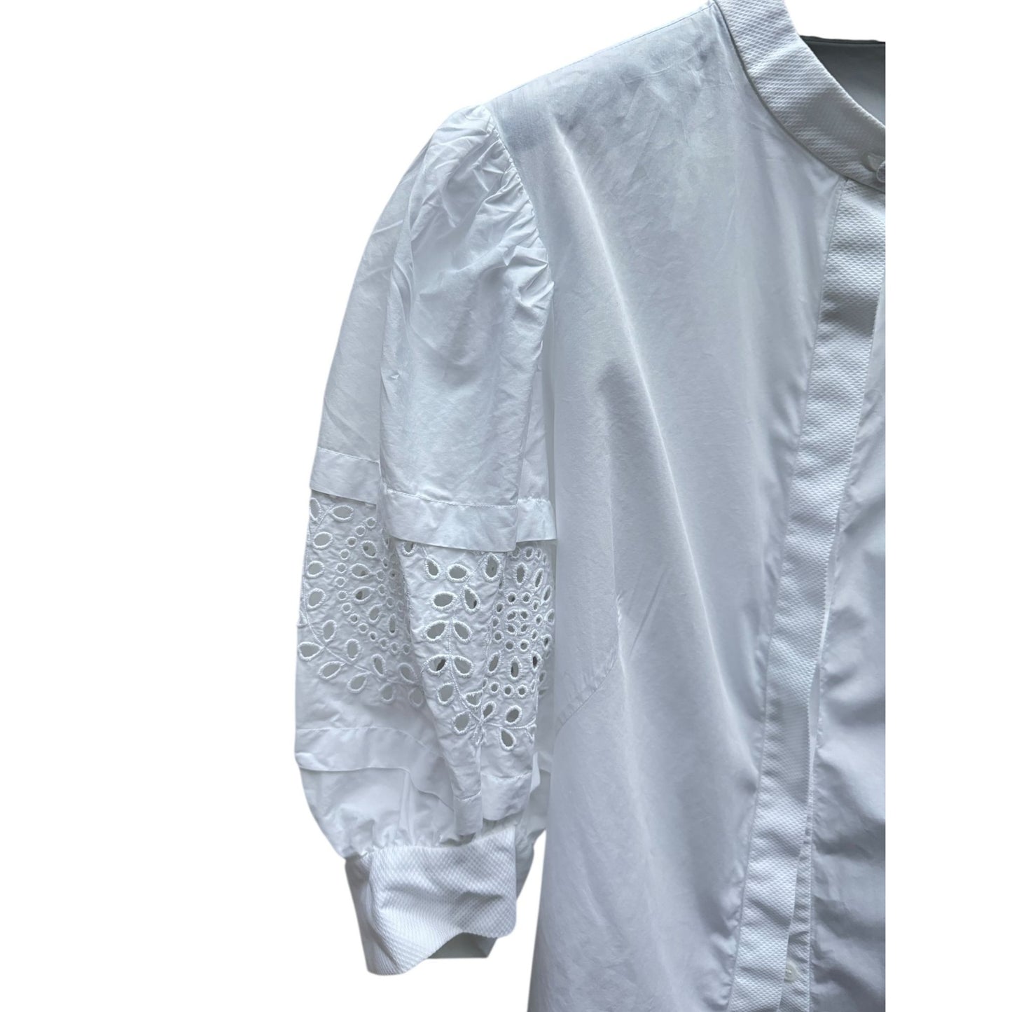 White Romantic Puff-Sleeve Shirt