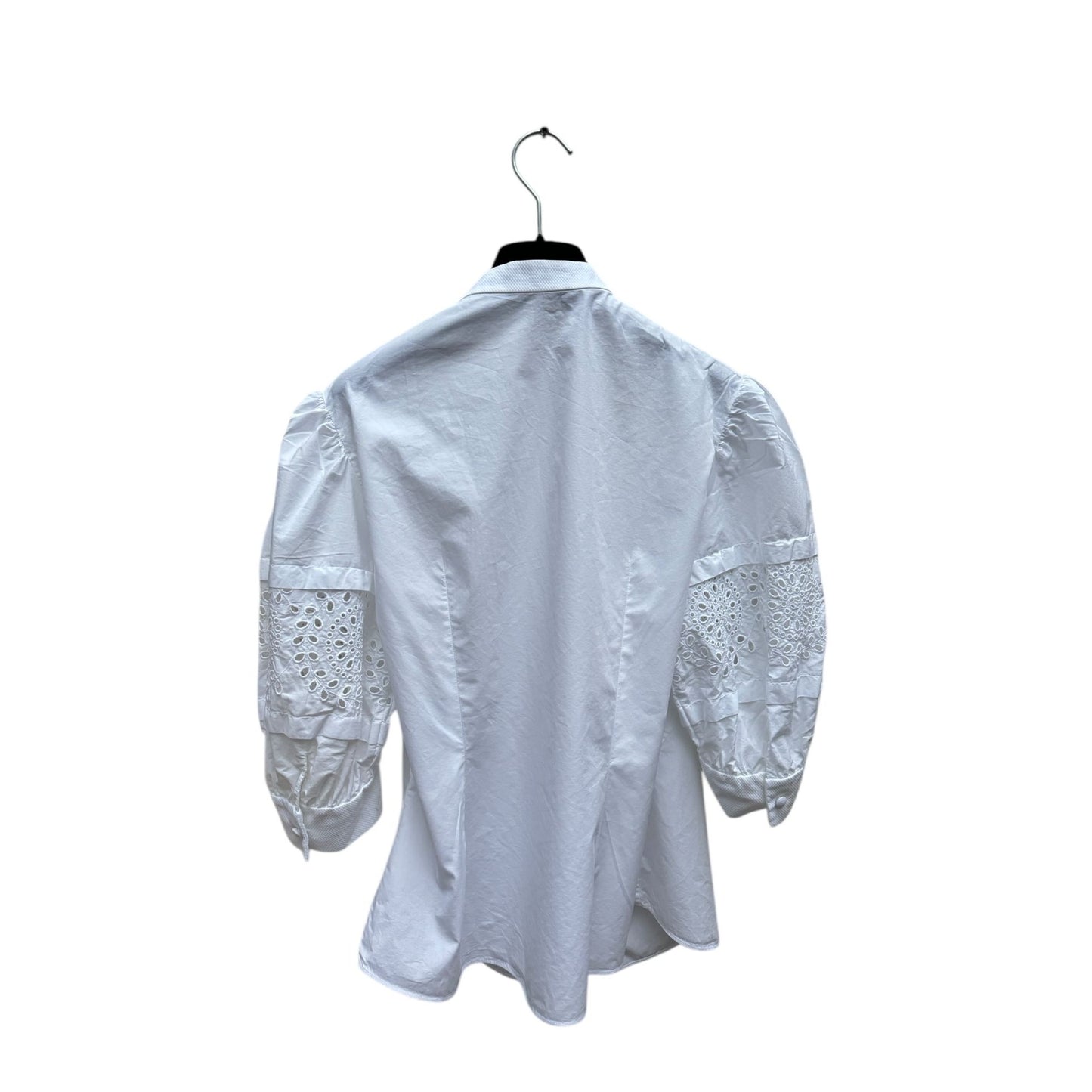 White Romantic Puff-Sleeve Shirt