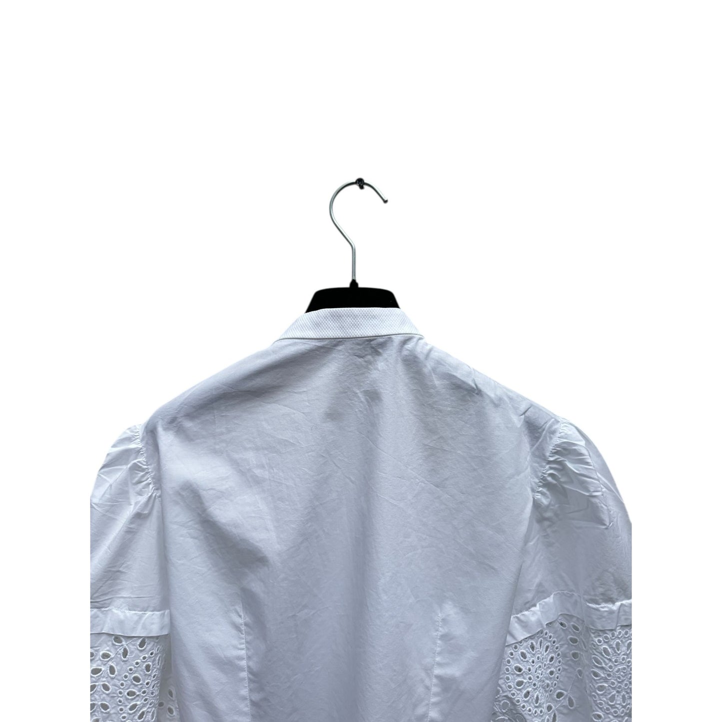 White Romantic Puff-Sleeve Shirt
