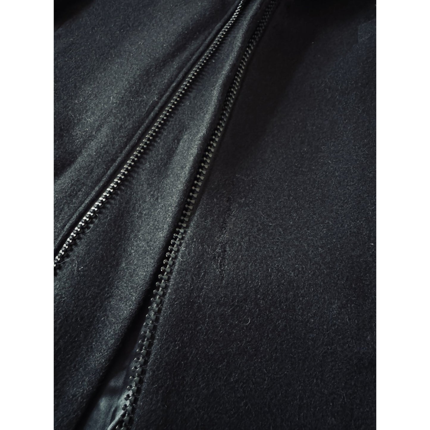 FW 2004–2005 “Waves” Black Wool Zipped Coat 