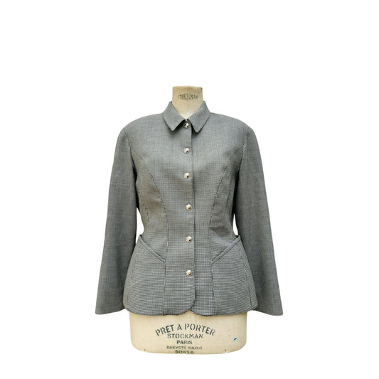 Vintage Grey Sculptural Wool Jacket 