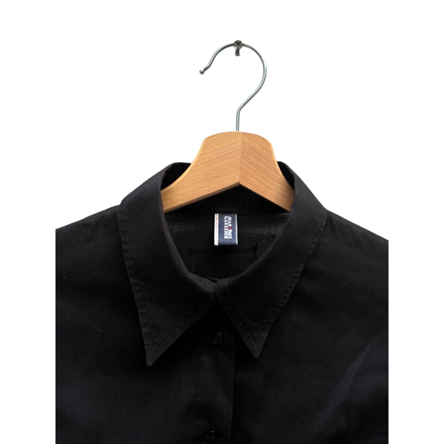 Black Coated Corset Shirt