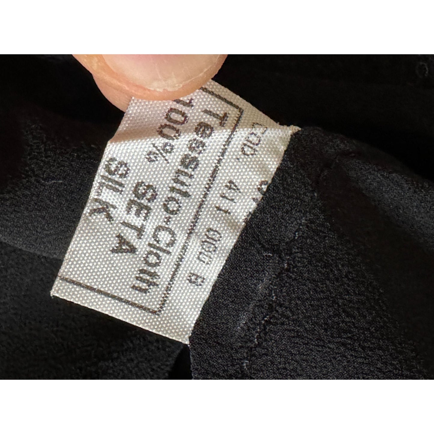 Versatile Couture Black Sheer Silk Shirt 