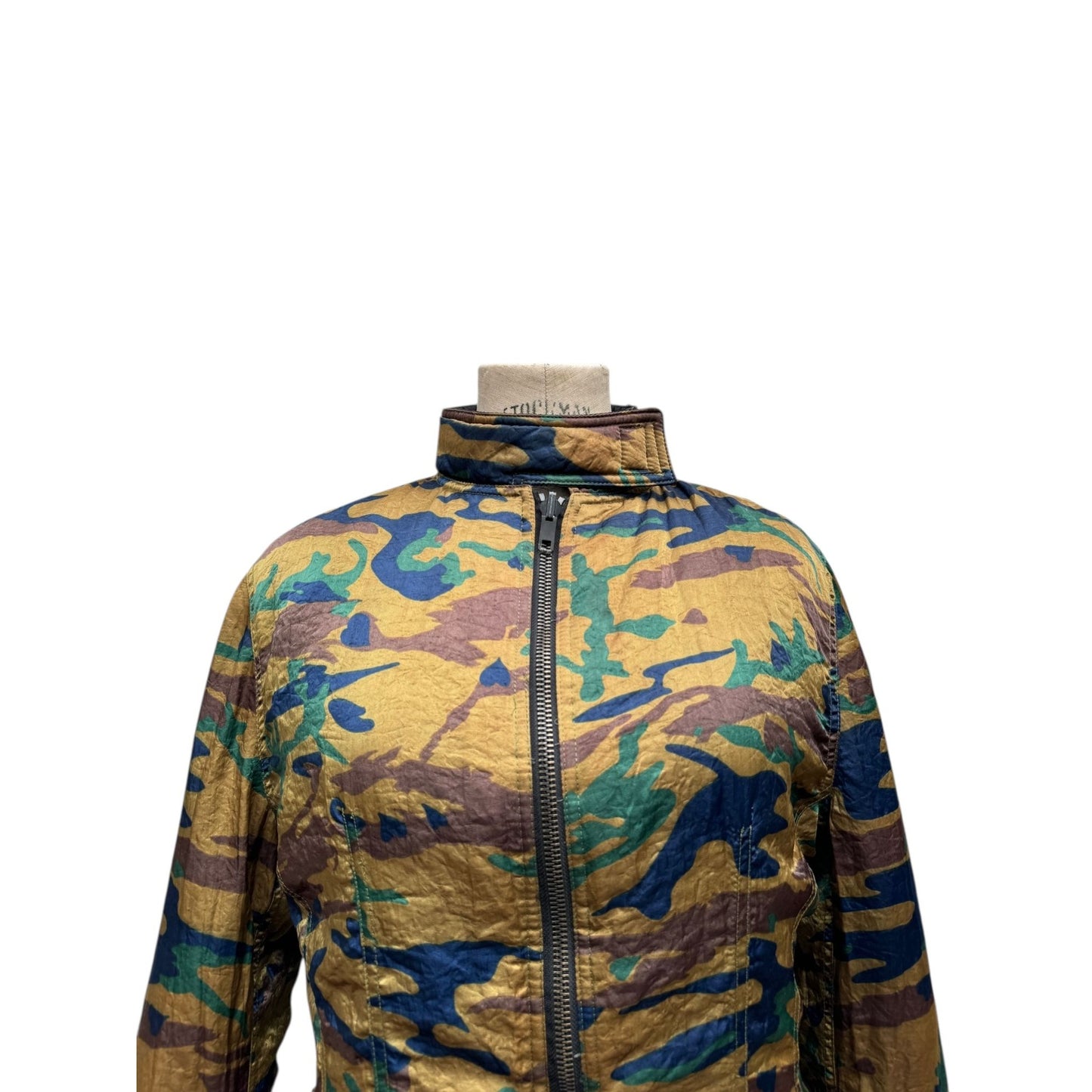 1990s Reversible Camouflage & Black Fitted Jacket