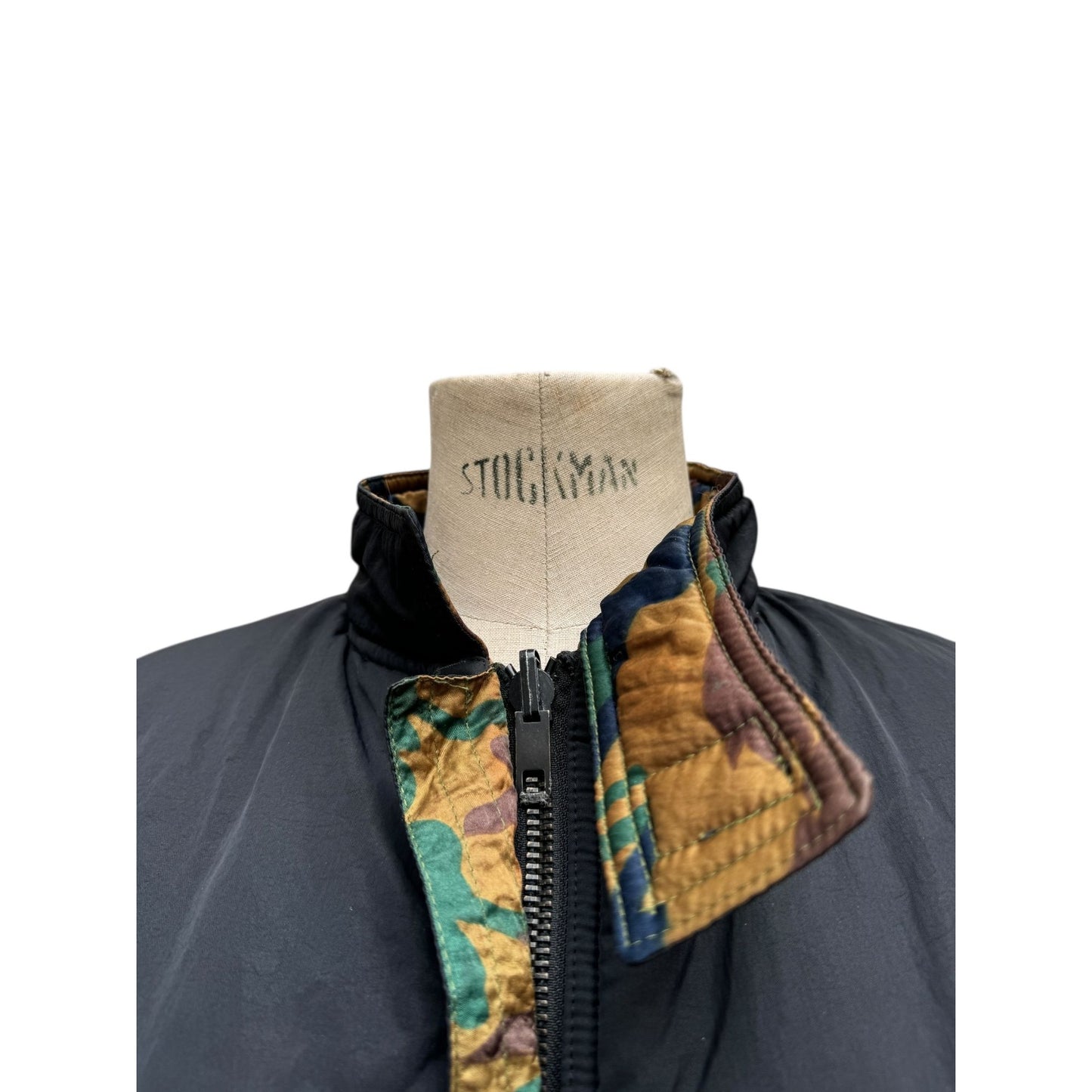 1990s Reversible Camouflage & Black Fitted Jacket