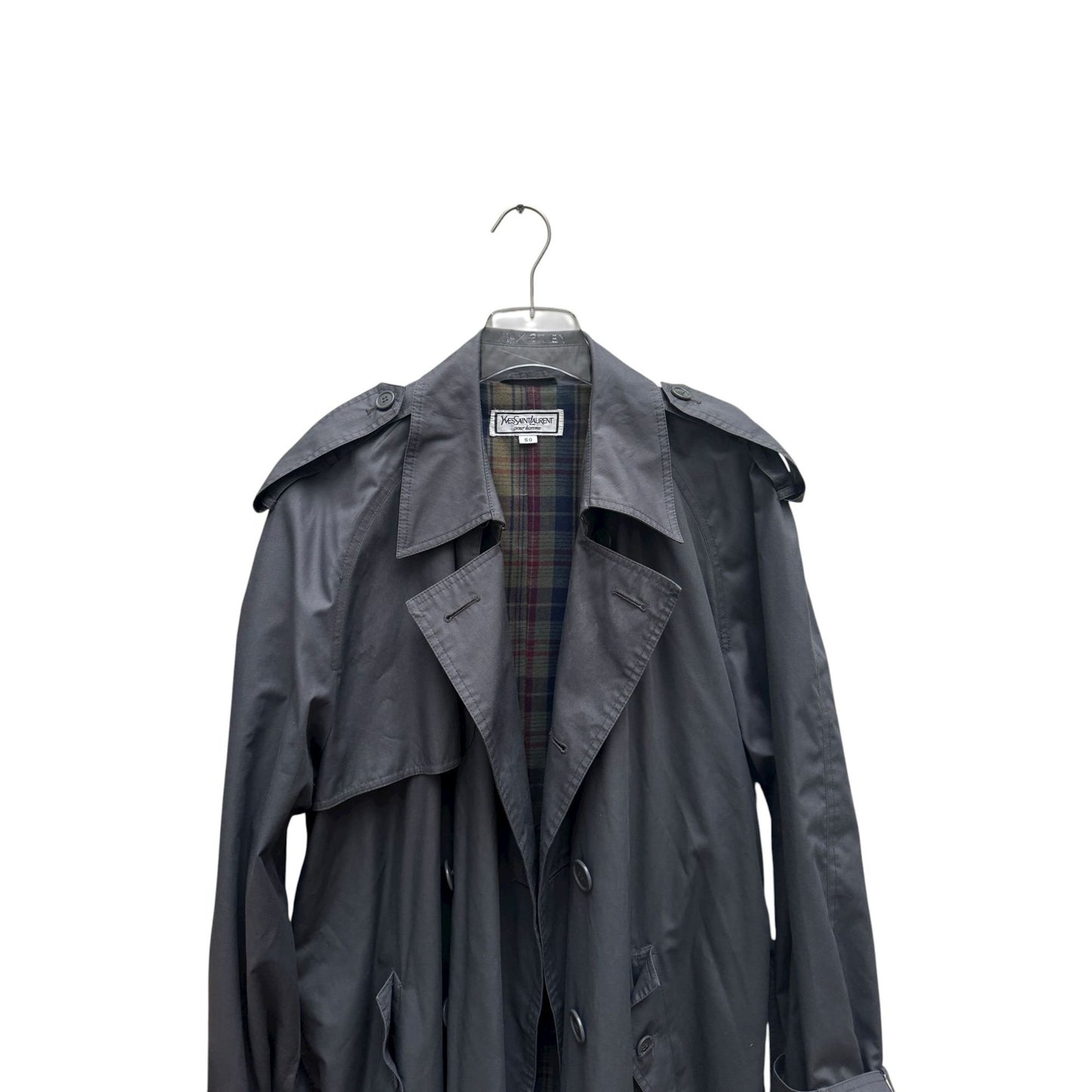 Grey Belted Trench Coat