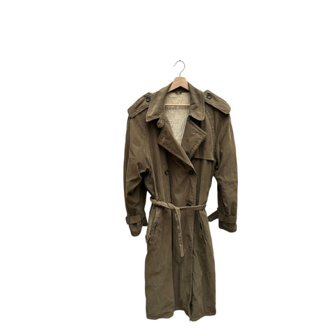 Kaki Cotton Trench Coat