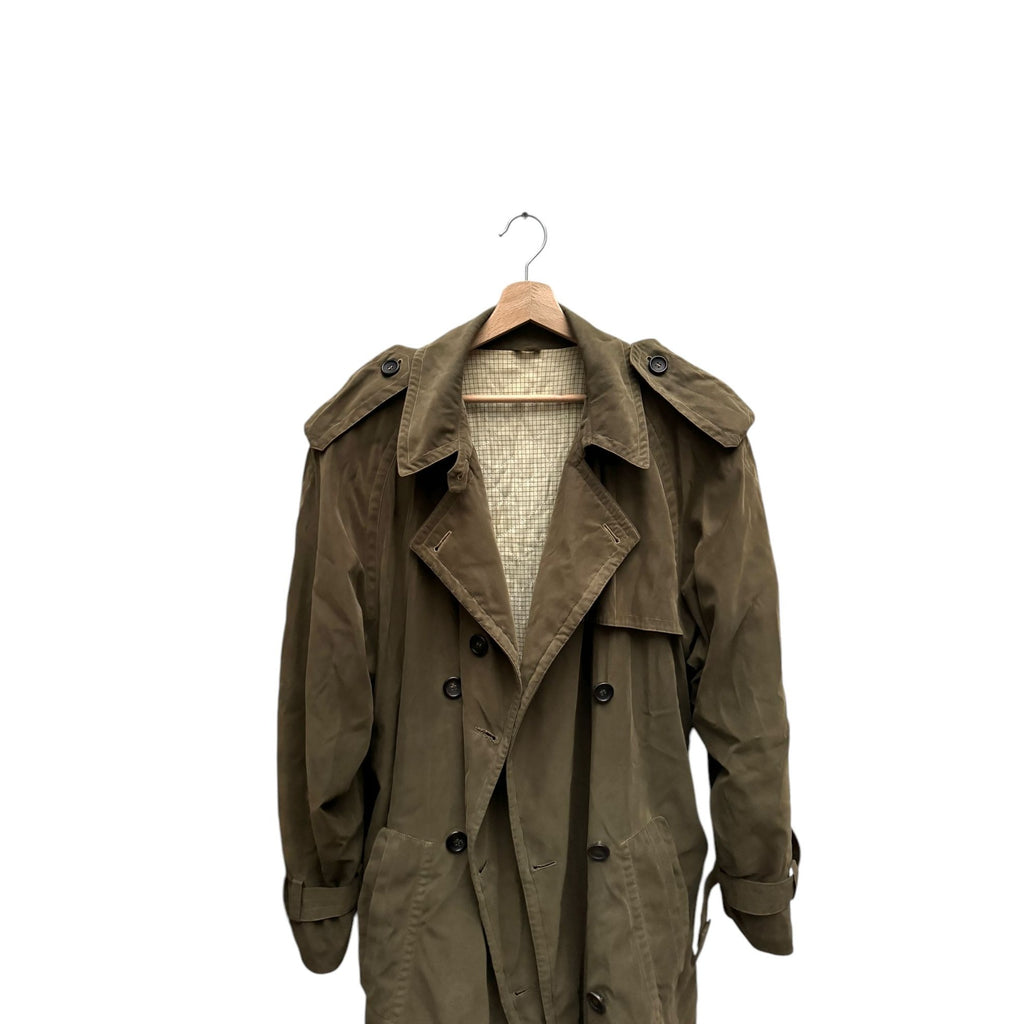 Kaki Cotton Trench Coat