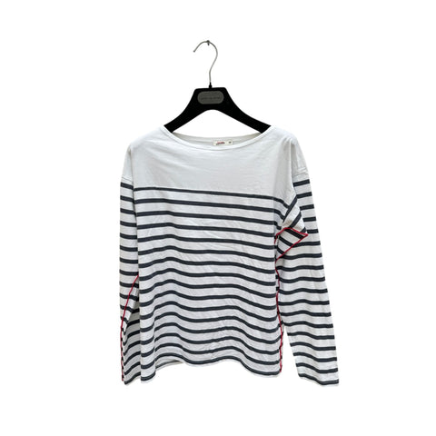 White Navy Striped long sleeves